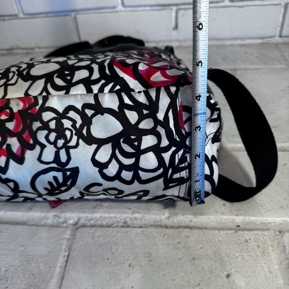 COACH Poppy Daisy Floral Graffiti Black White Backpack Bag F16582 Rare - Picture 12 of 13